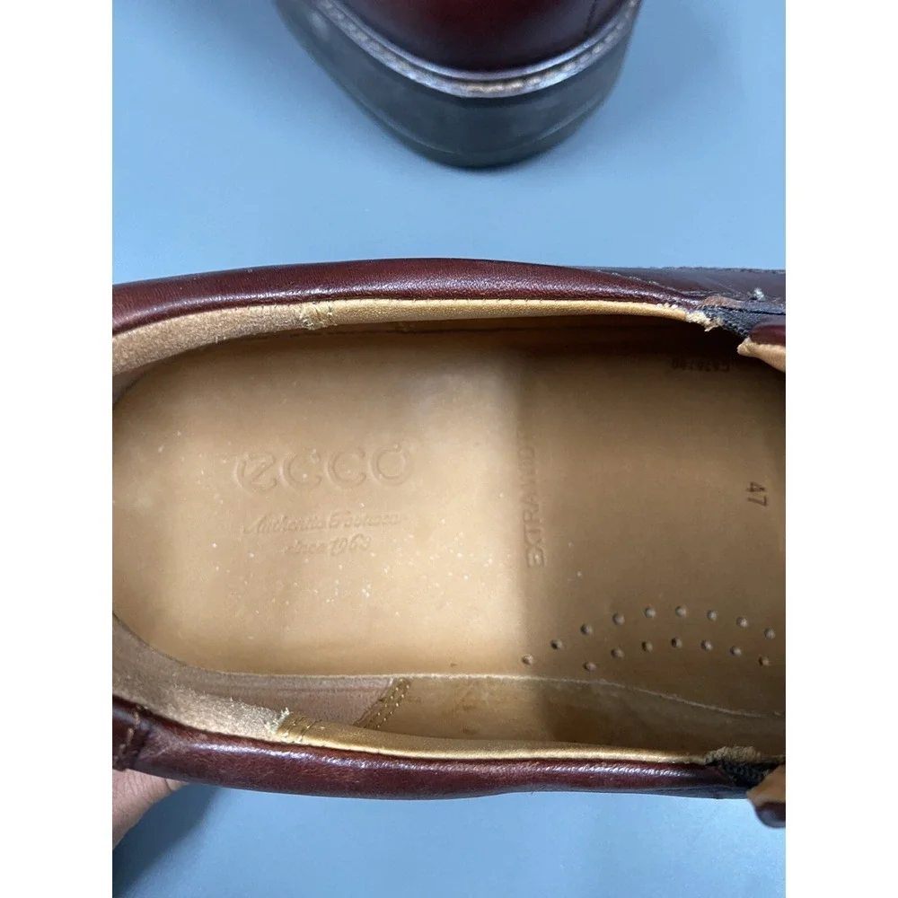 Ecco Men's Helsinki 2‎ Apron Toe Slip-On Cognac EU 47/US 13-13.5 Extra Wide